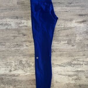Lululemon Blue Leggings with pockets